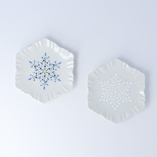 <九谷焼>ハレクタニ プレート・箸セット 6点セット【北野陶寿堂】