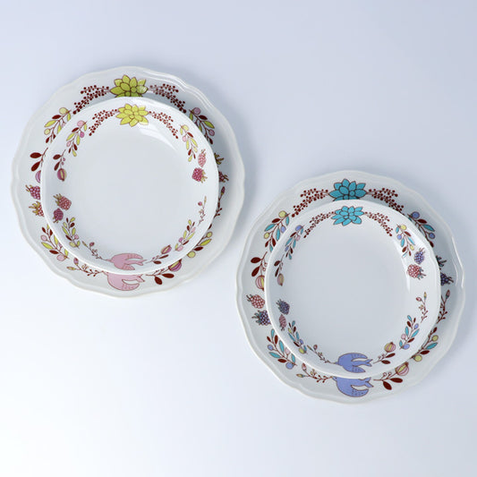 <九谷焼>ハレクタニ プレート・小鉢 4点セット【北野陶寿堂】